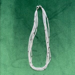 Elegant Silver Beaded Necklace